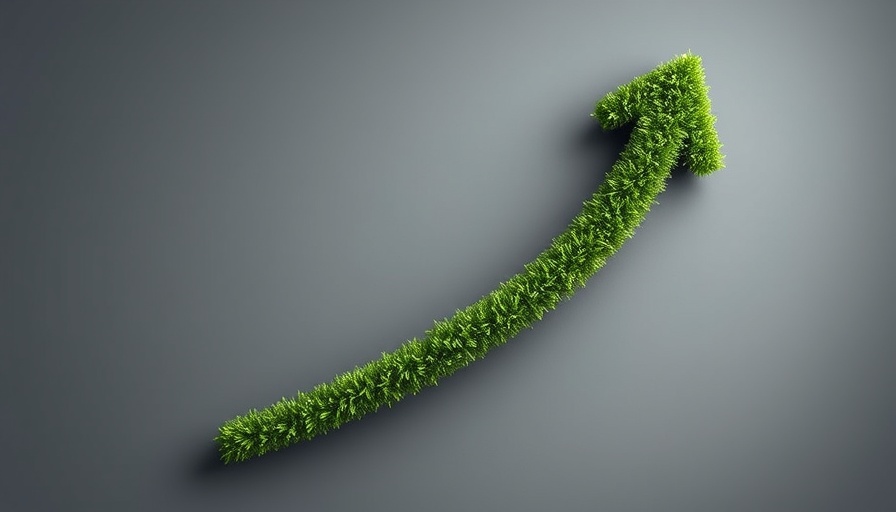 Hedge shaped like arrow symbolizing growth in top franchise brands.