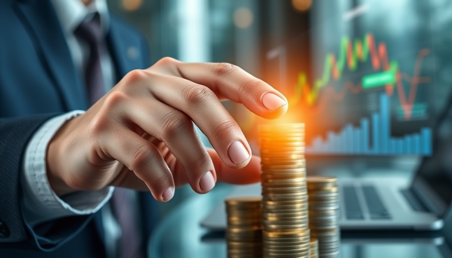 B2B marketing strategies visualized with coins and graphs overlay.