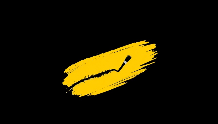 Art Swarm in Cary logo with yellow paint stroke.