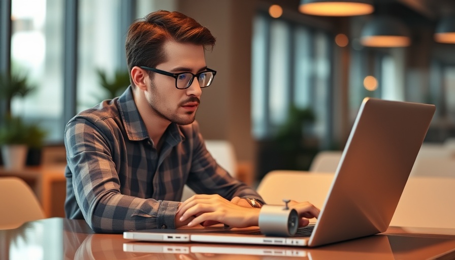 Focused professional using ChatGPT for business automation on a laptop.