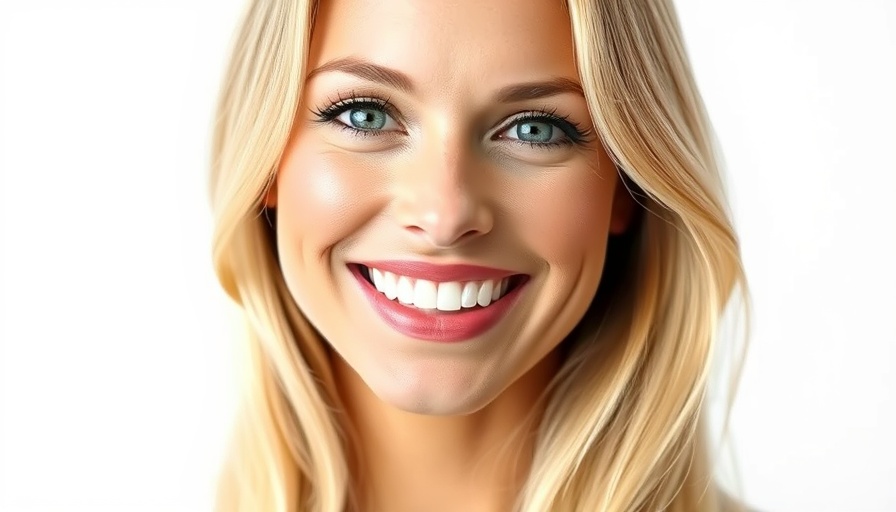 Blonde woman smiling confidently in professional portrait.