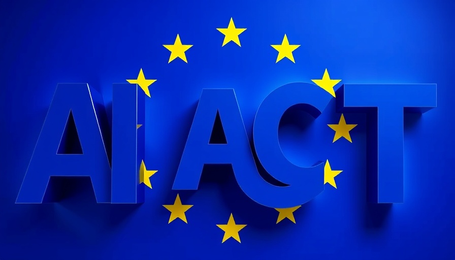 EU AI Act compliance visual with stars and AI ACT text.