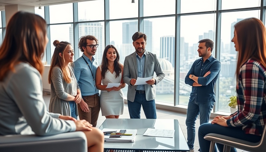 Young entrepreneurs collaborating in modern office.