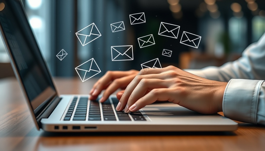 Email Automation for Small Business on laptop, digital communication.