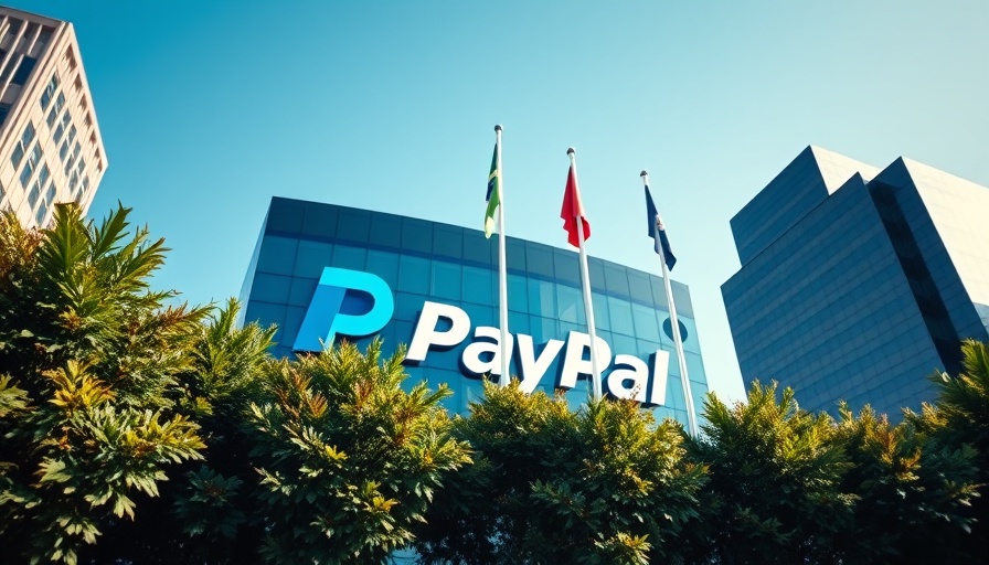PayPal building with flags, highlighting fintech trends.