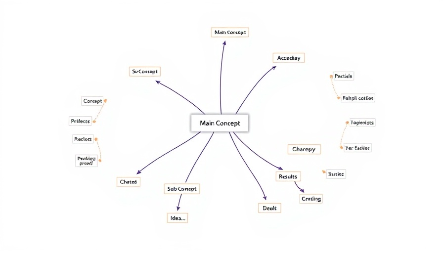 Conceptual diagram of content mapping for business growth.