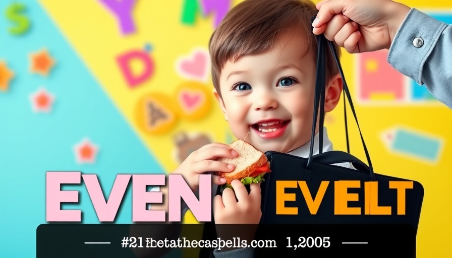 Vibrant Back to School Book Bag Giveaway flyer with child.