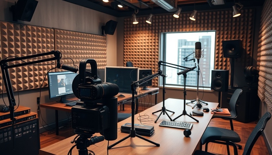 Professional podcast setup with tips for audio and video quality.