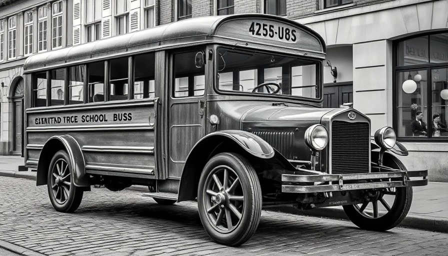 Vintage school bus from early 1900s displaying hidden history.