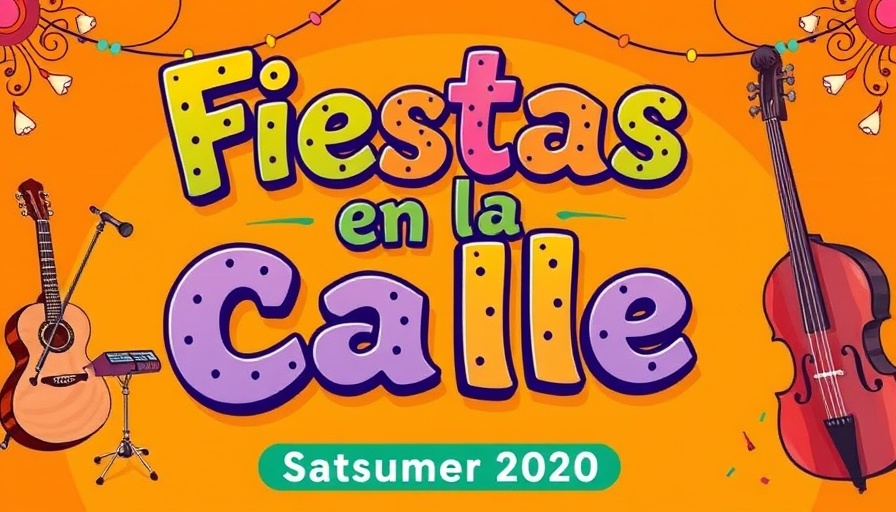 Fiestas en la Calle cultural festival poster in Carrboro.