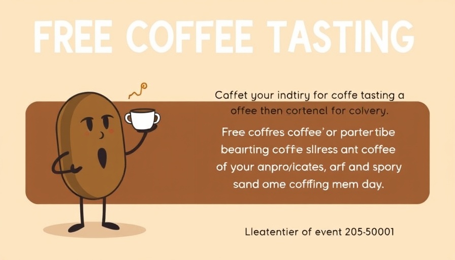 Flyer for free coffee tasting in Durham at The Can Opener Food Park.