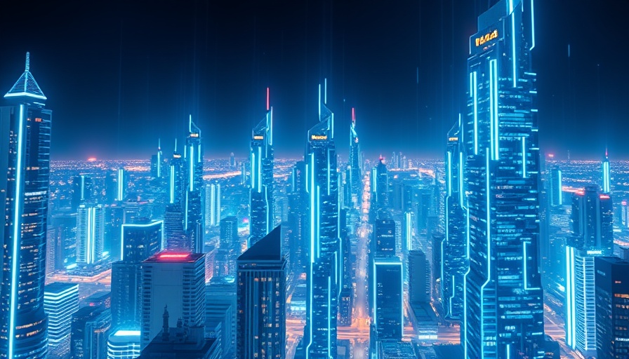 Futuristic cityscape illustrating ad tech strategies.