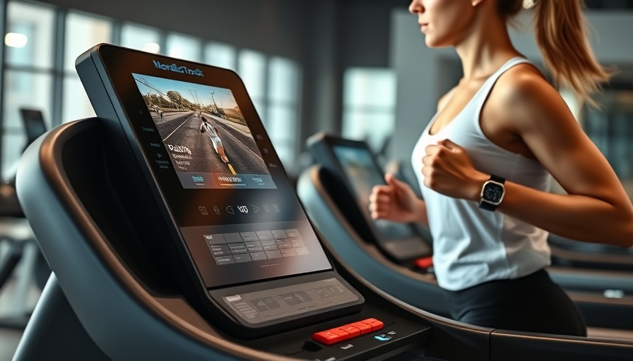 NordicTrack treadmill racing feature shown with runner in motion
