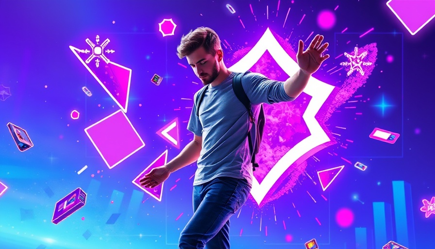 Dynamic young man illustrating Gen Z financial strategies in a vibrant digital setting.