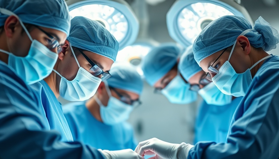 Surgical team focused in operating room, Charlotte's surgical care.