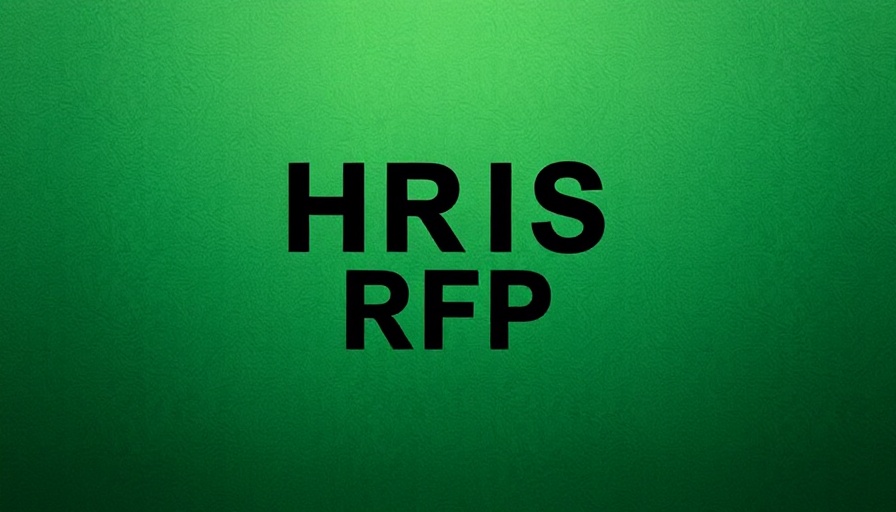 HRIS RFP text on textured green background
