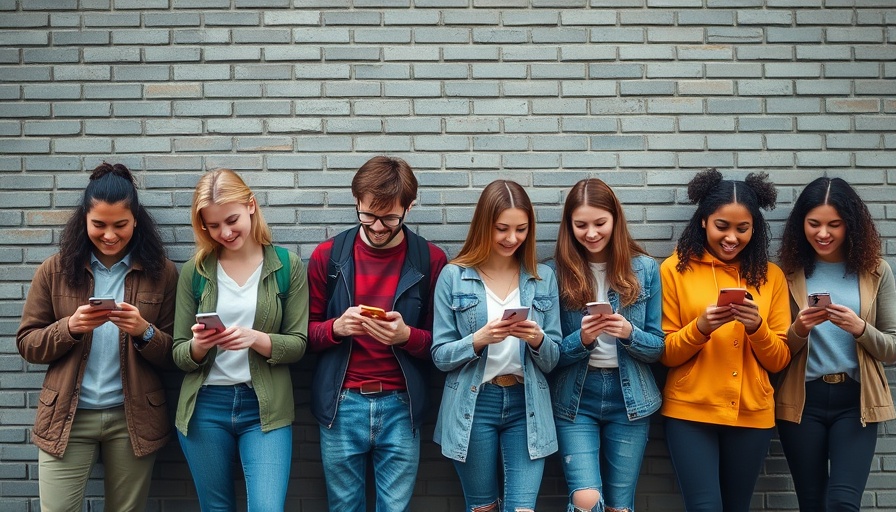 Diverse group using smartphones embracing value over virality.