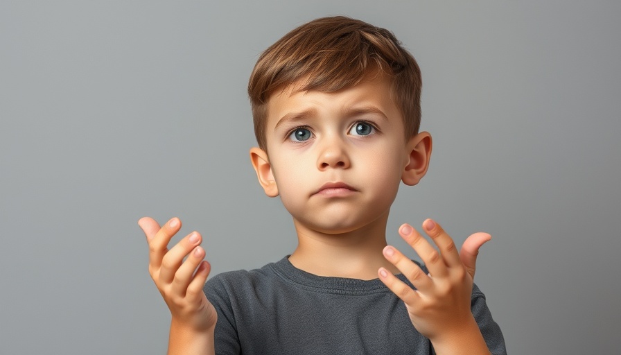 Young boy shrugging with confusion, symbolizing SMB optimism despite tariffs.