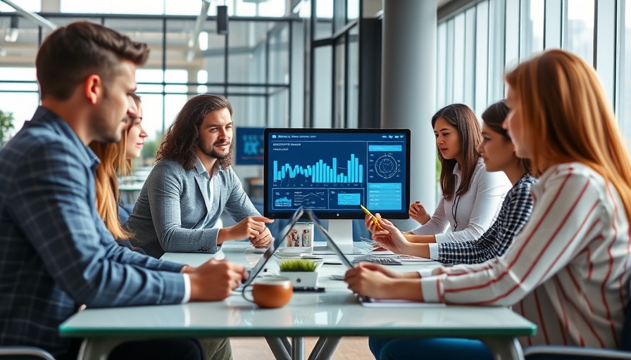 Open workspace showcasing data culture in business, diverse team.