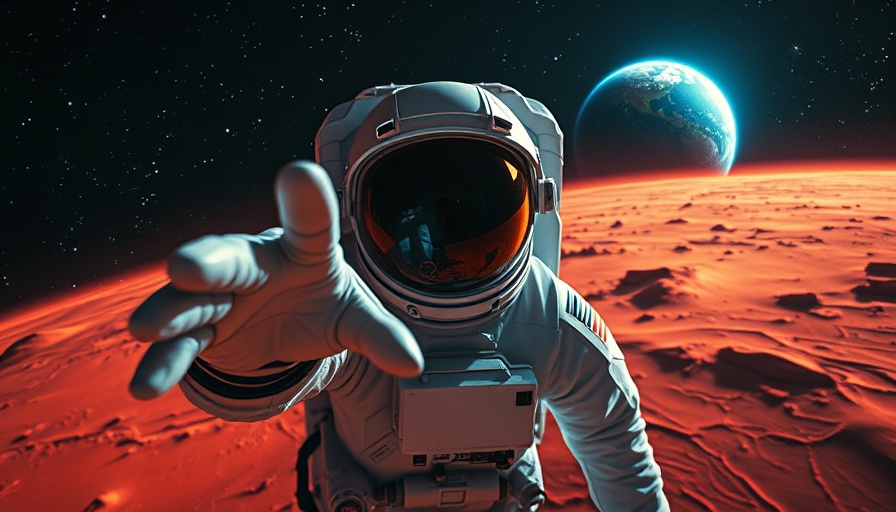 AI Space Doctor astronaut exploring Mars and Earth.