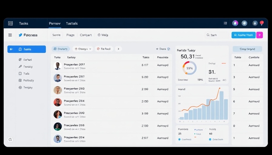 Digital dashboard with performance goals examples in task management.
