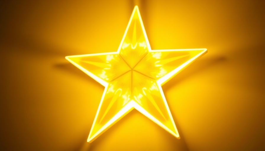 Glowing yellow star symbolizing inspiration, softly illuminating surroundings.
