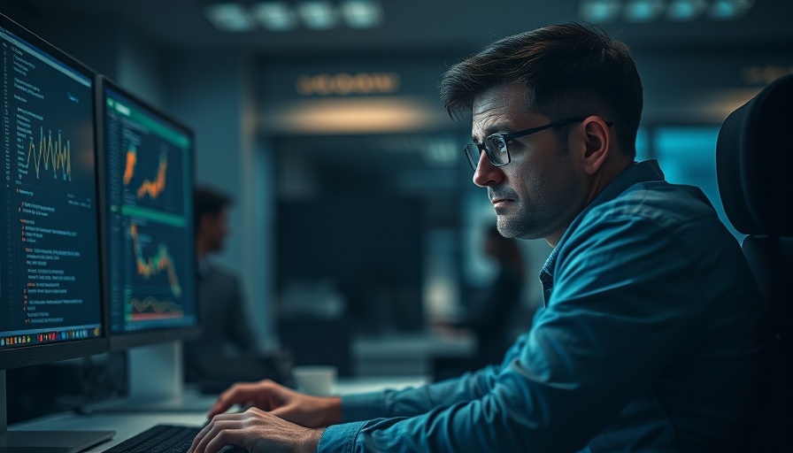 Uninterested person at desk in office, reflecting boring AI solutions.