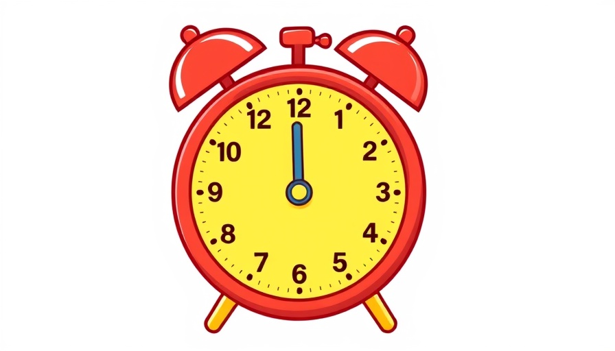 Bright alarm clock illustration for task management tools.
