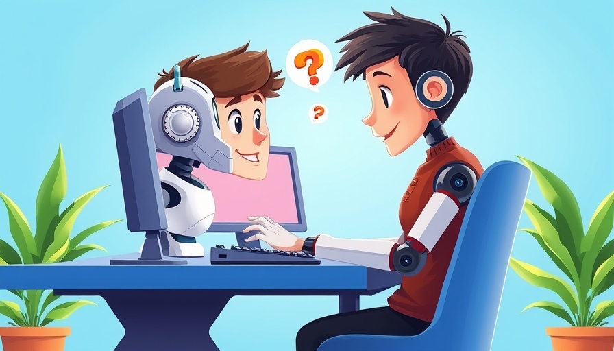 Illustration of AI newsletter generators concept with digital interaction.