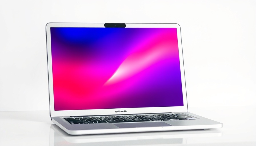 Sleek MacBook Air with vibrant screen for entrepreneurs.