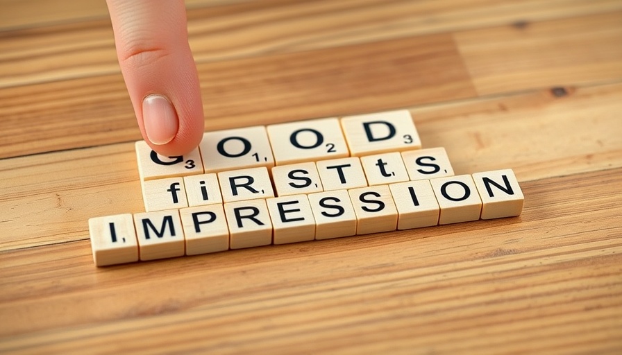 Dice spelling 'good first impression' highlighting the importance of first impressions in customer service.