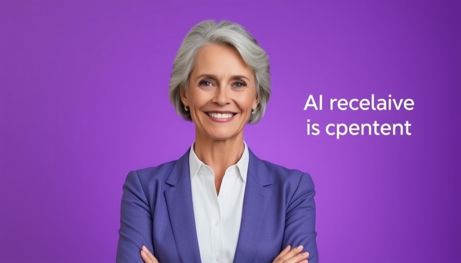 AI's role in content management with professional woman.
