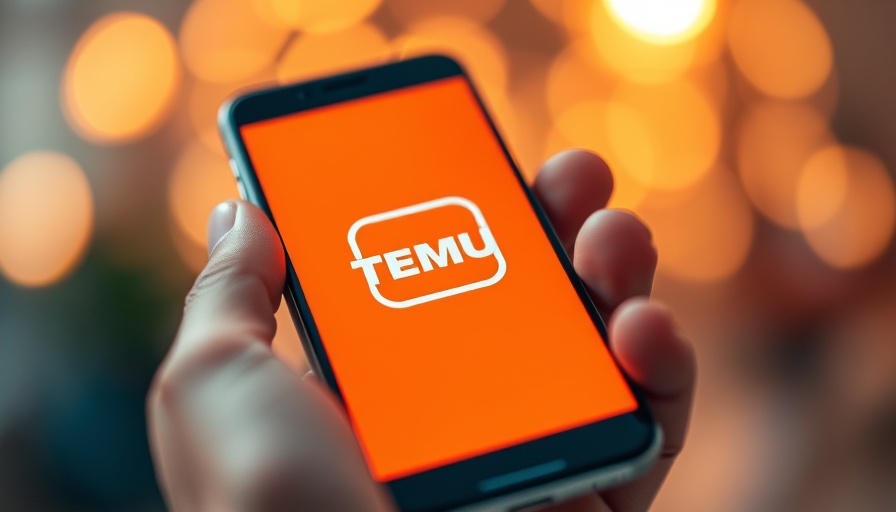 Smartphone showing TEMU app logo related to PDD Holdings Revenue Growth.