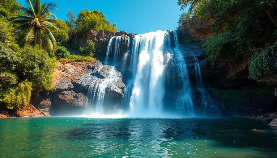 North Carolina waterfall cascading into a serene natural pool.