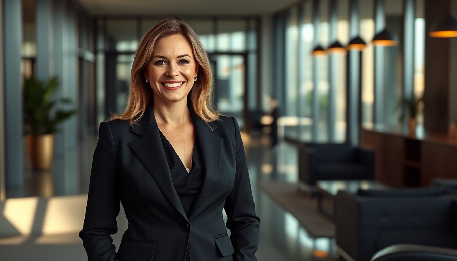 Frugal Billionaire Lucy Guo smiling confidently in a modern office.