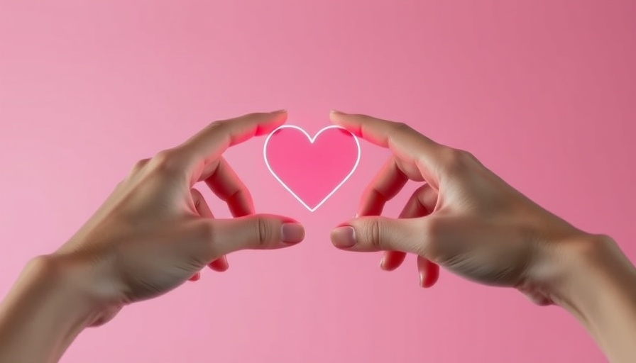 Hands reaching for heart symbol, programmatic CTV ad buying concept.