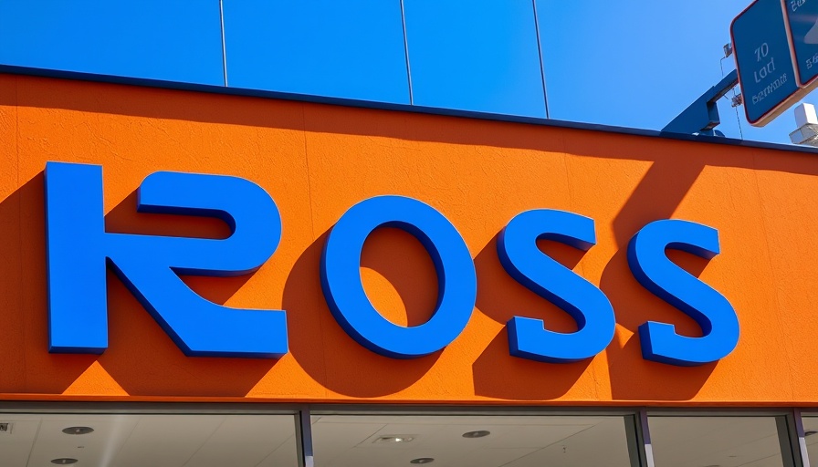 Ross Stores logo on building, blue letters, price increase tariffs