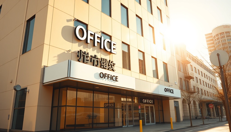 Modern office building with Klarna sign, bright sunlight, upcoming IPOs.