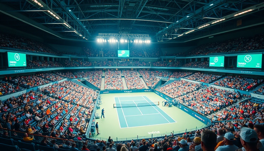 Charlotte sports event showcasing vibrant tourism with a full tennis stadium.