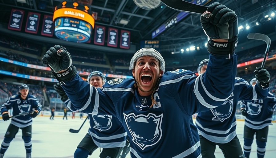 Pre-season Carolina Hurricanes game event announcement with players celebrating.