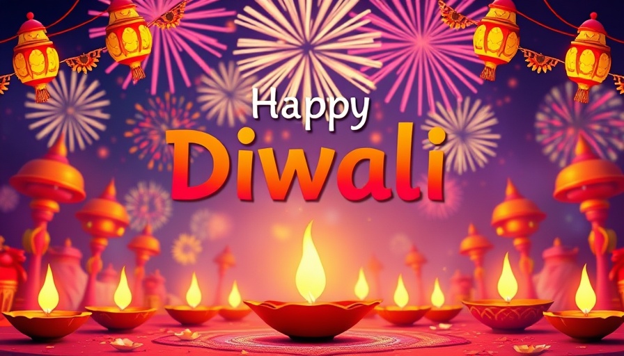 Colorful Diwali celebration design for the Triangle area.