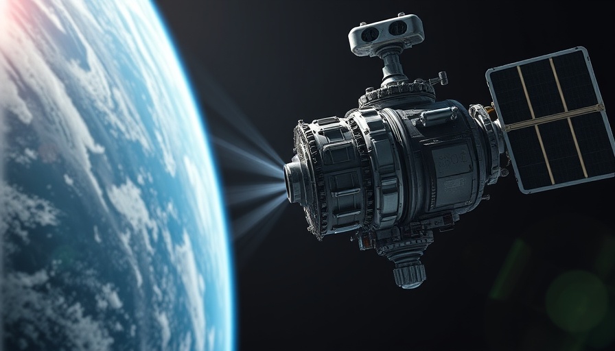 Satellite mapping Earth, showcasing AI model for Earth mapping technology in space.