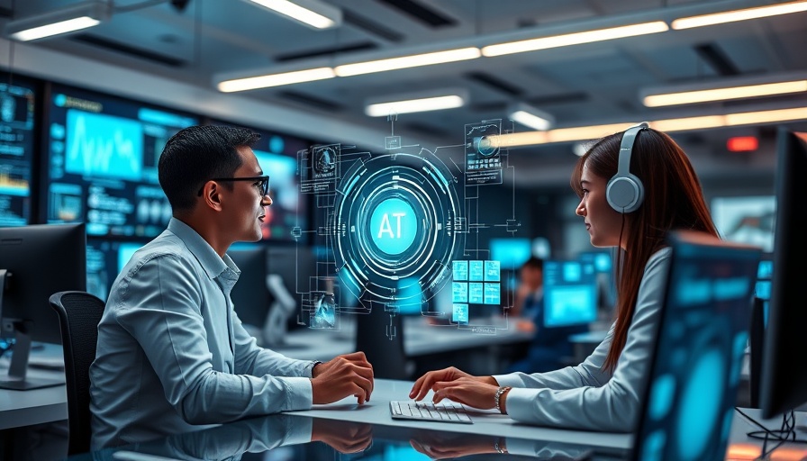 AI in workforce planning, futuristic office setting