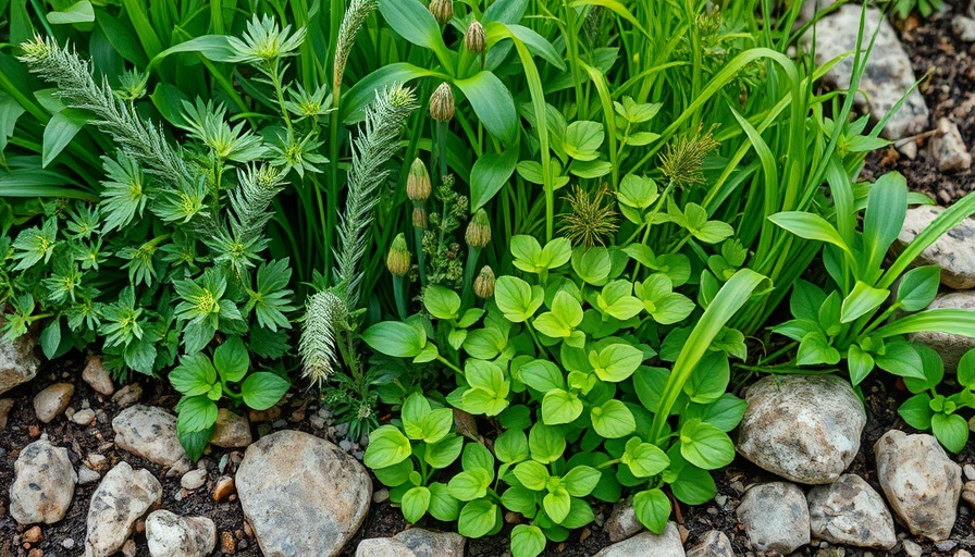 Vibrant green plants in eco-friendly garden setting