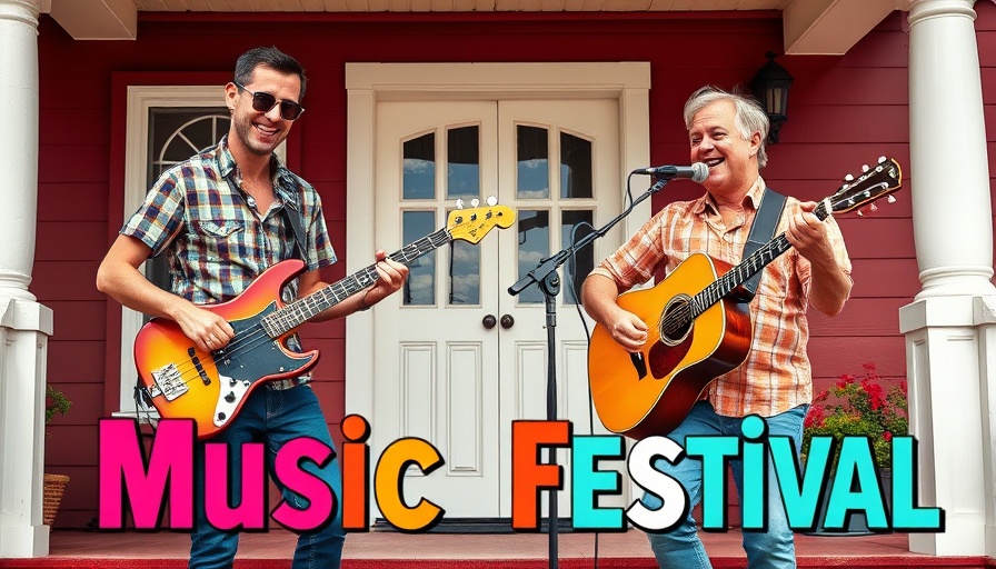 FlushFest Hillsborough music festival poster with musicians.
