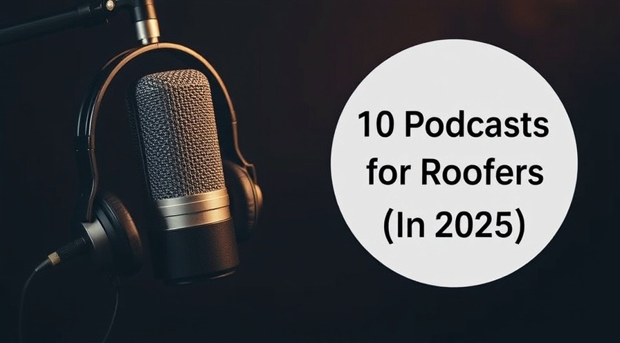 SEO roofing podcasts featured with microphone and headphones.