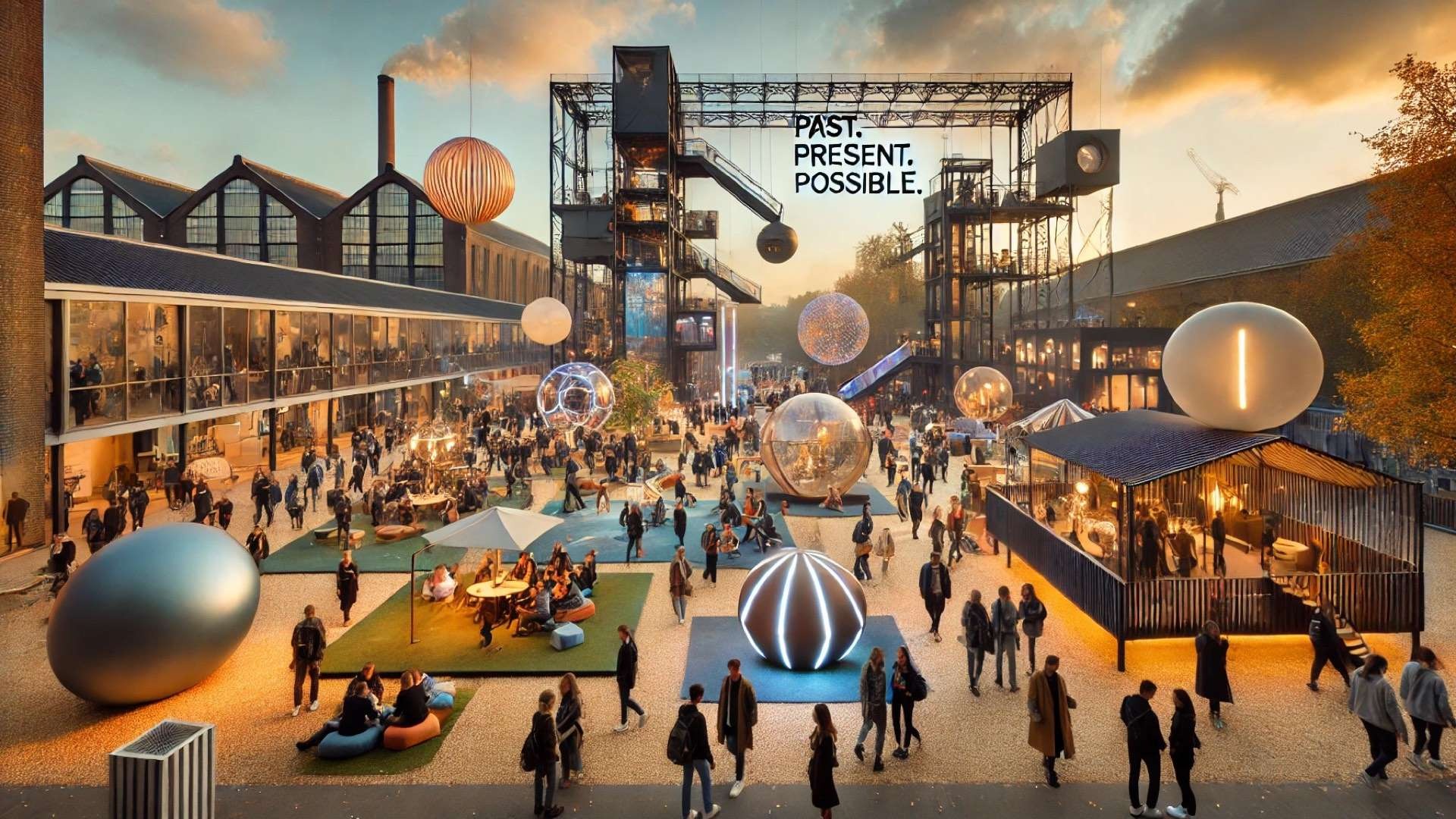 Dutch Design Week 2025, highlighting the dynamic outdoor installations, innovative pavilions, and vibrant creative energy of Eindhoven’s design scene