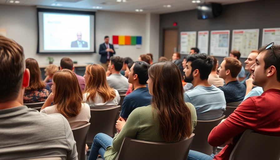 Diverse students at a seminar on inspiring immigration stories.