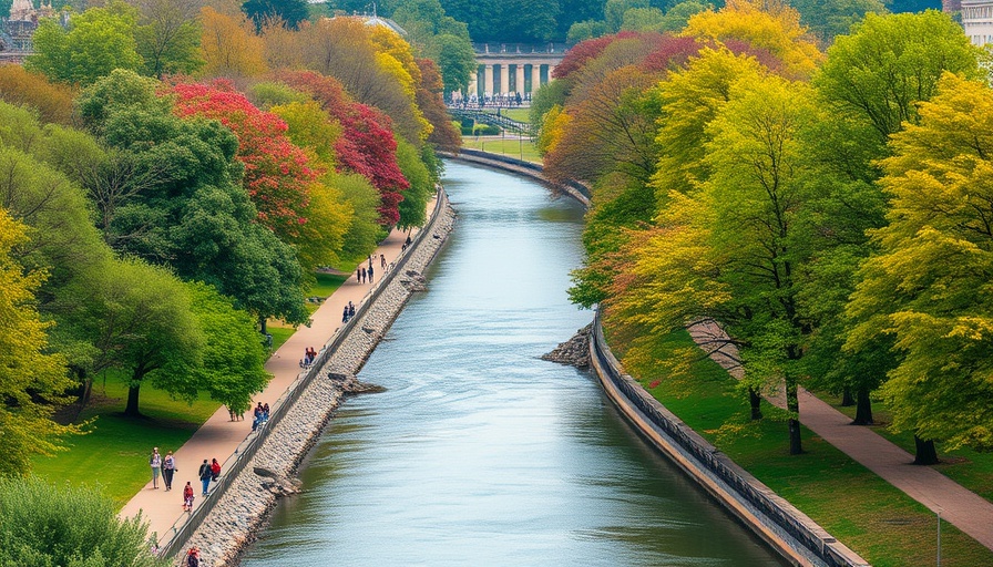 Papaloapan River Linear Park with vibrant trees and walkways.
