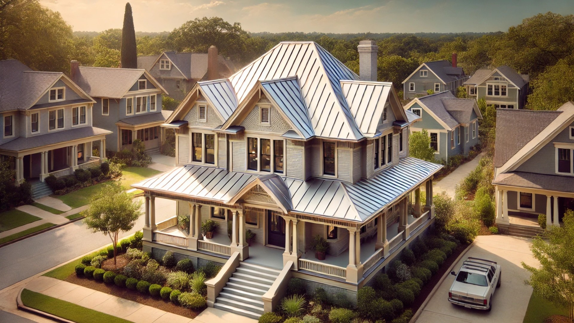 beautifully restored historic home from 1918 with a newly installed metal roof